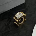 Balenciaga Crystal Ring - 18K Yellow Gold