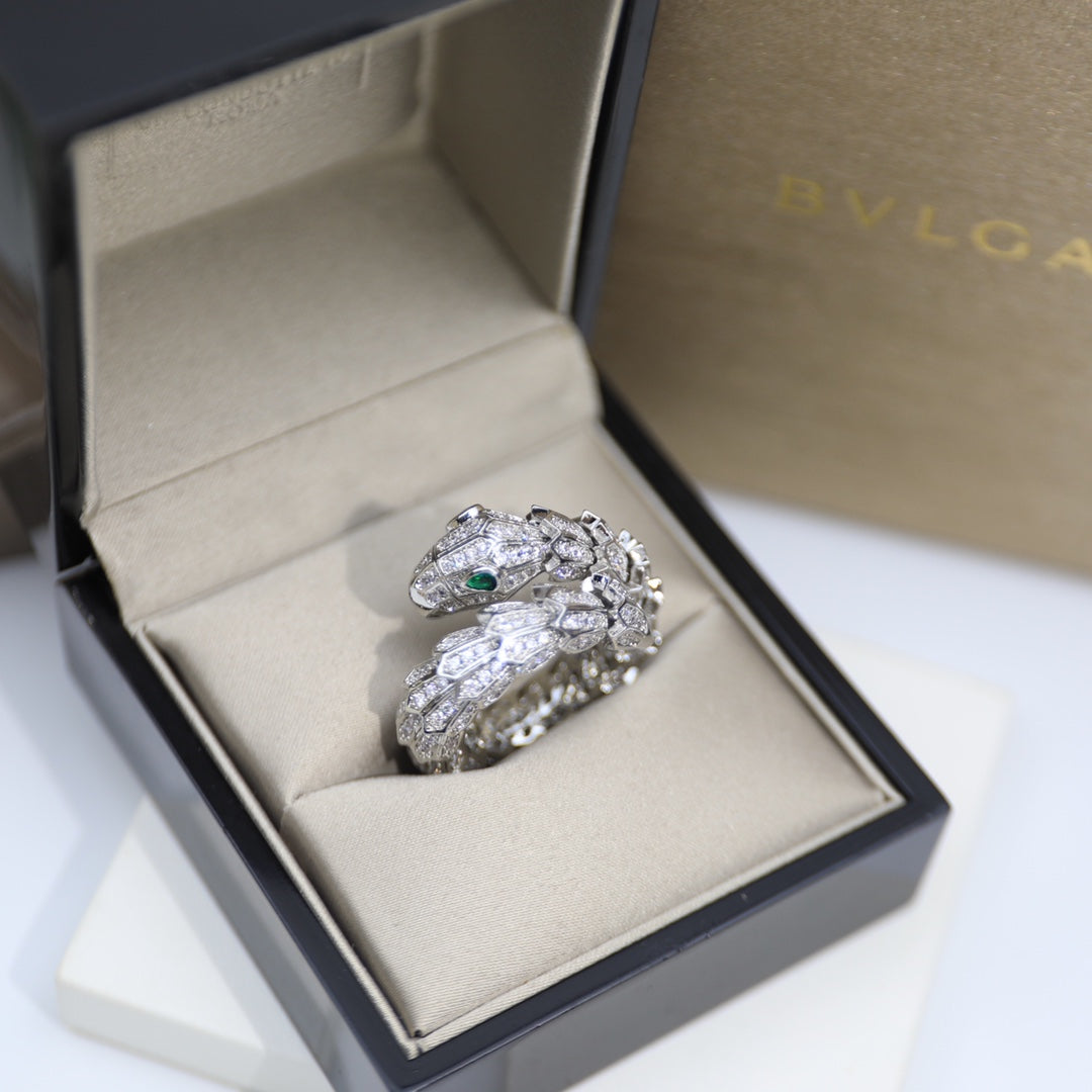 Bvlgari Serpenti Tubolari Ring - 18K White Gold