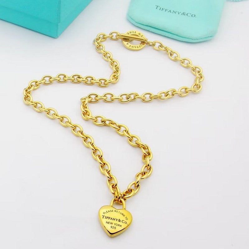 Return to Tiffany Full Heart Tag Chain Necklace