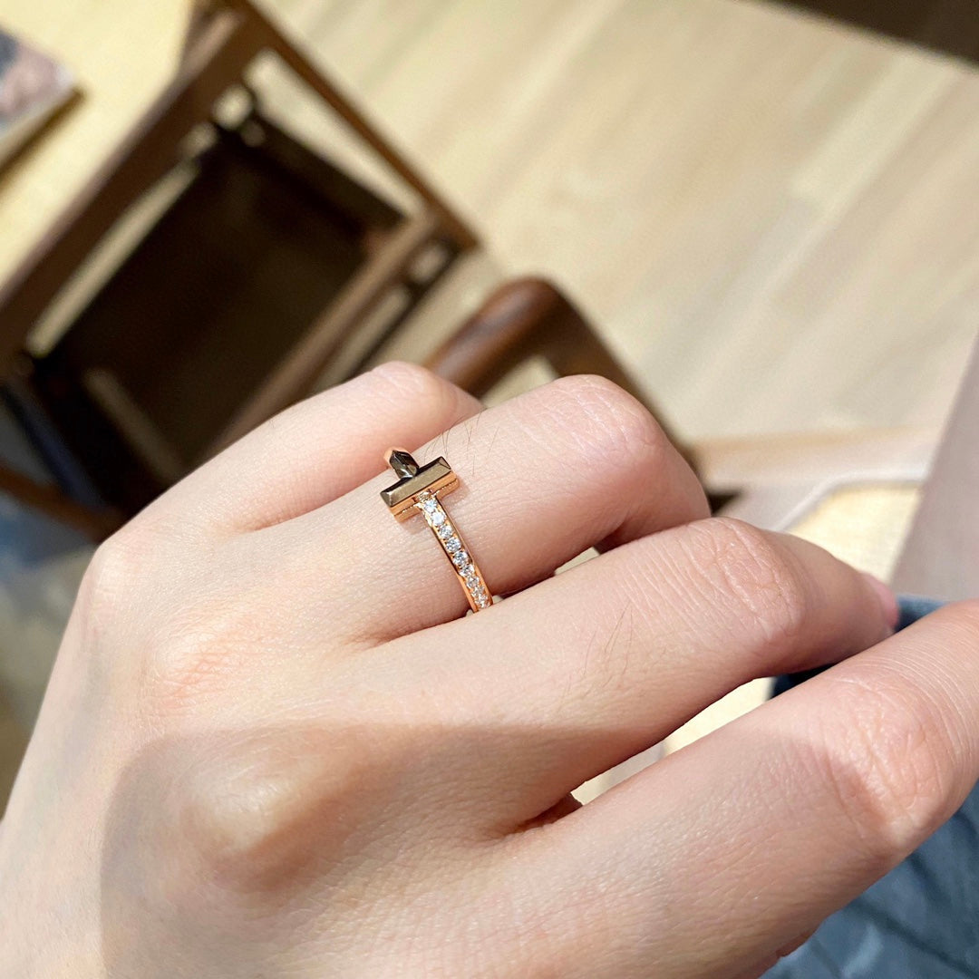 Tiffany T1 Moissanite Ring - 3.5 mm Width - 18K Gold