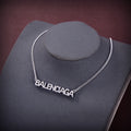 Balenciaga Typo Crystal Necklace