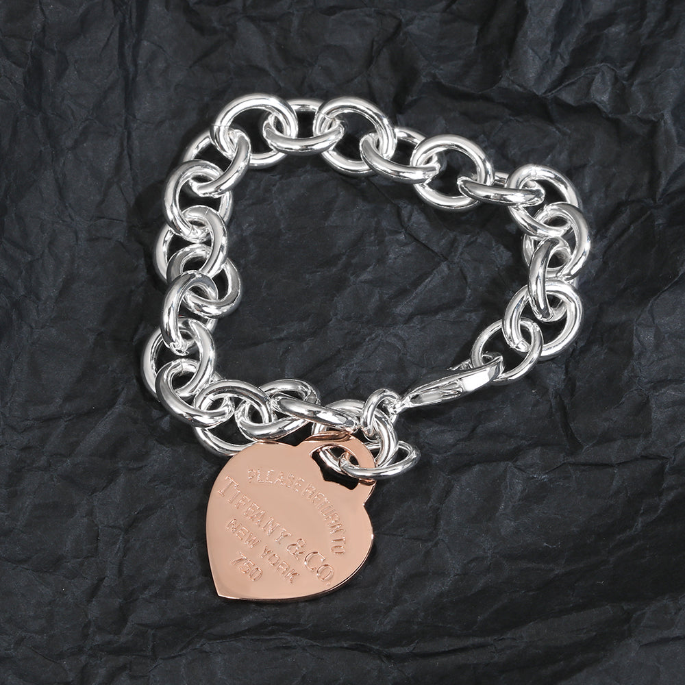 Tiffany Heart Tag Bracelet - 18K White Gold