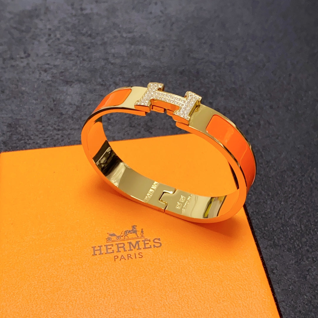 Hermes Clic H Moissanite Bracelet