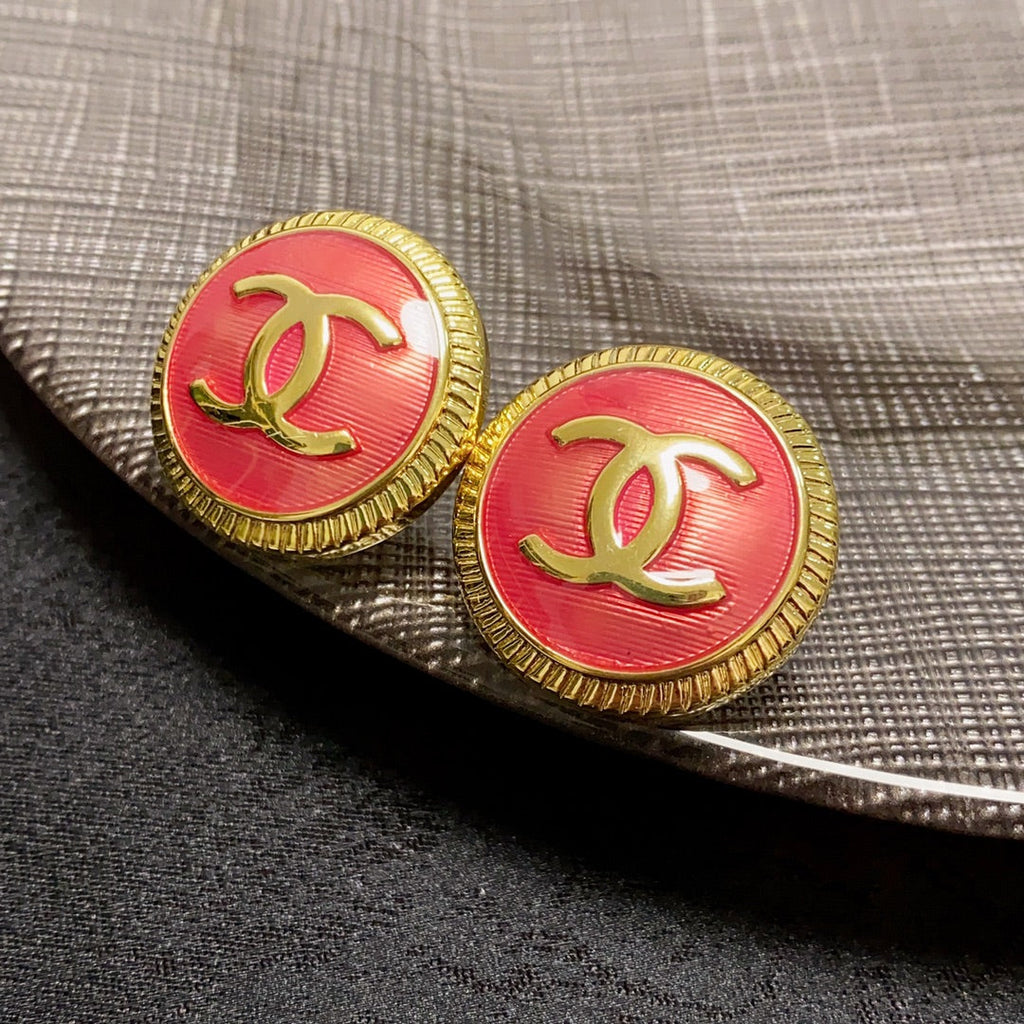 Chanel Red Earrings - 18K Yellow Gold