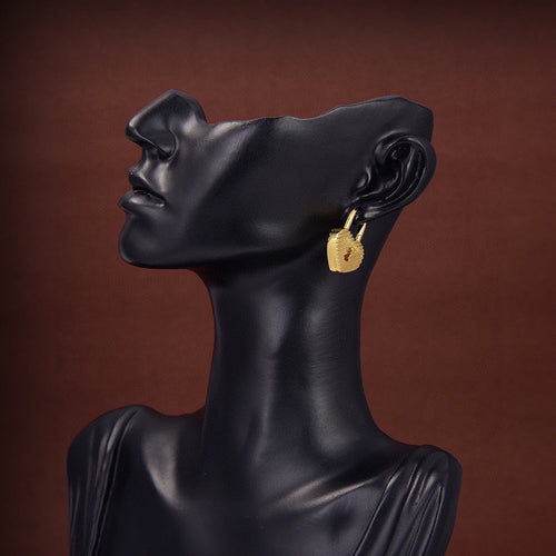 Balenciaga Hear Lock Earrings - 18K Gold