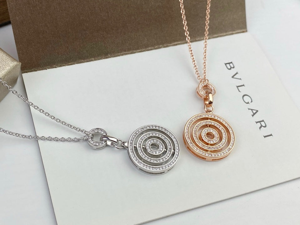 Bvlgari Cerchi Astrale Moissanite Necklace - 18K Gold