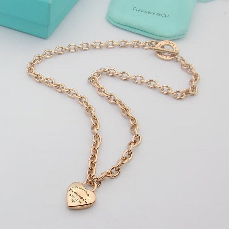 Return to Tiffany Full Heart Tag Chain Necklace