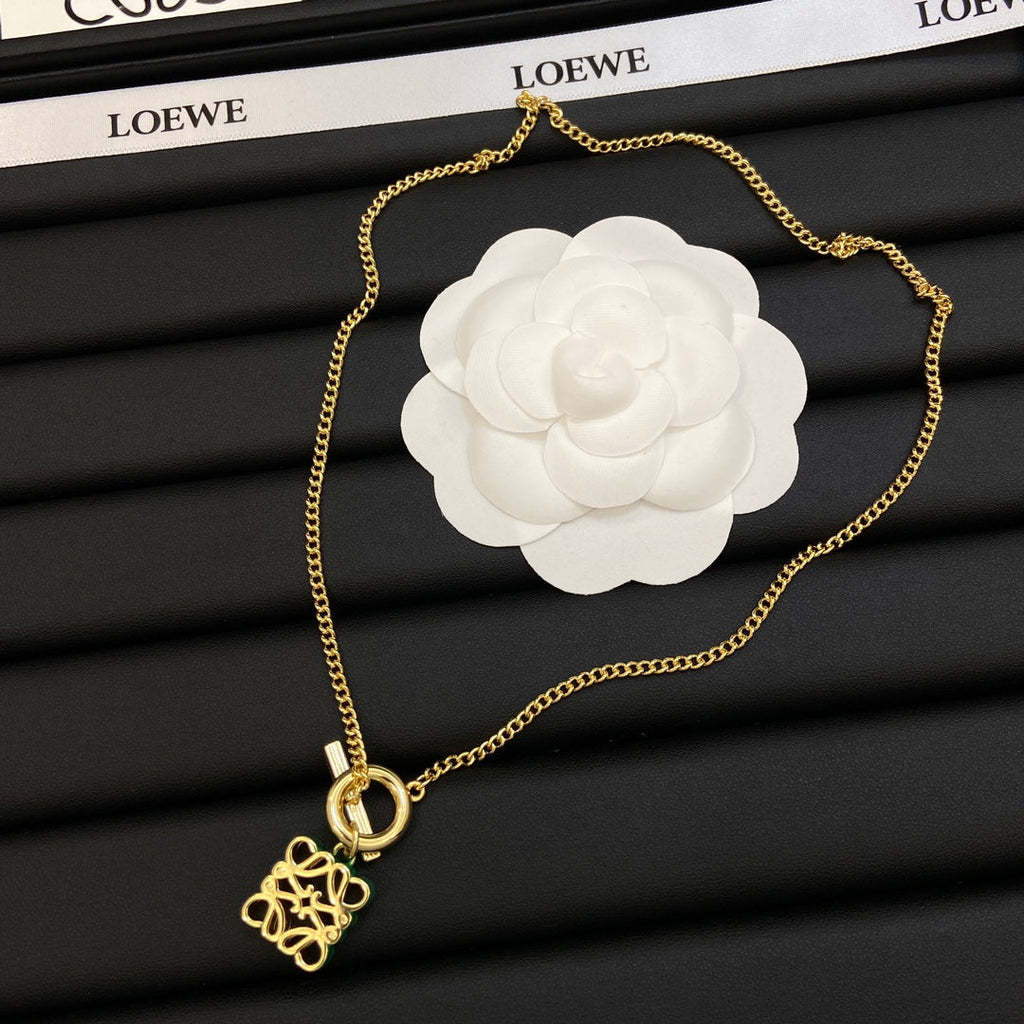 LOEWE Anagram Pendant Necklace