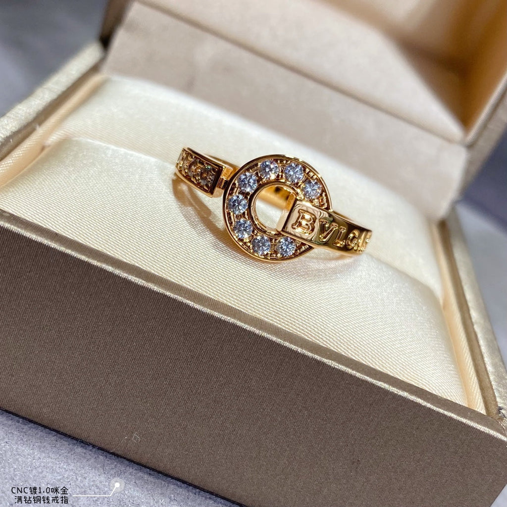 Bvlgari Moissanite Ring - 18K Rose Gold