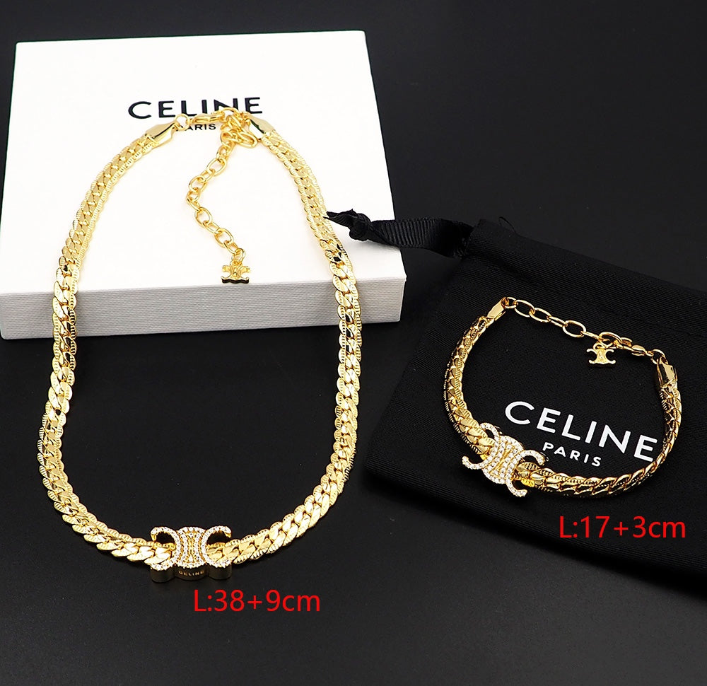 Celine Triomphe Diamond Bracelet