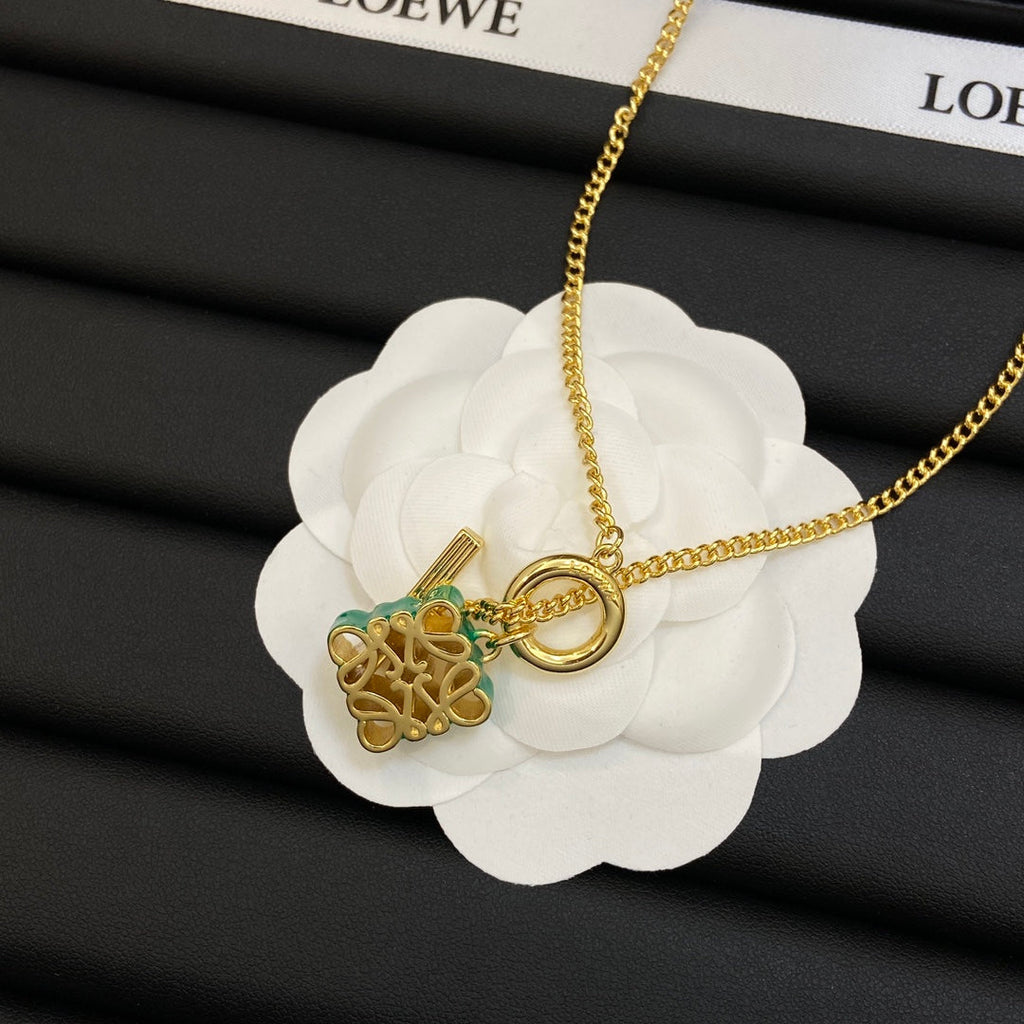 LOEWE Anagram Pendant Necklace