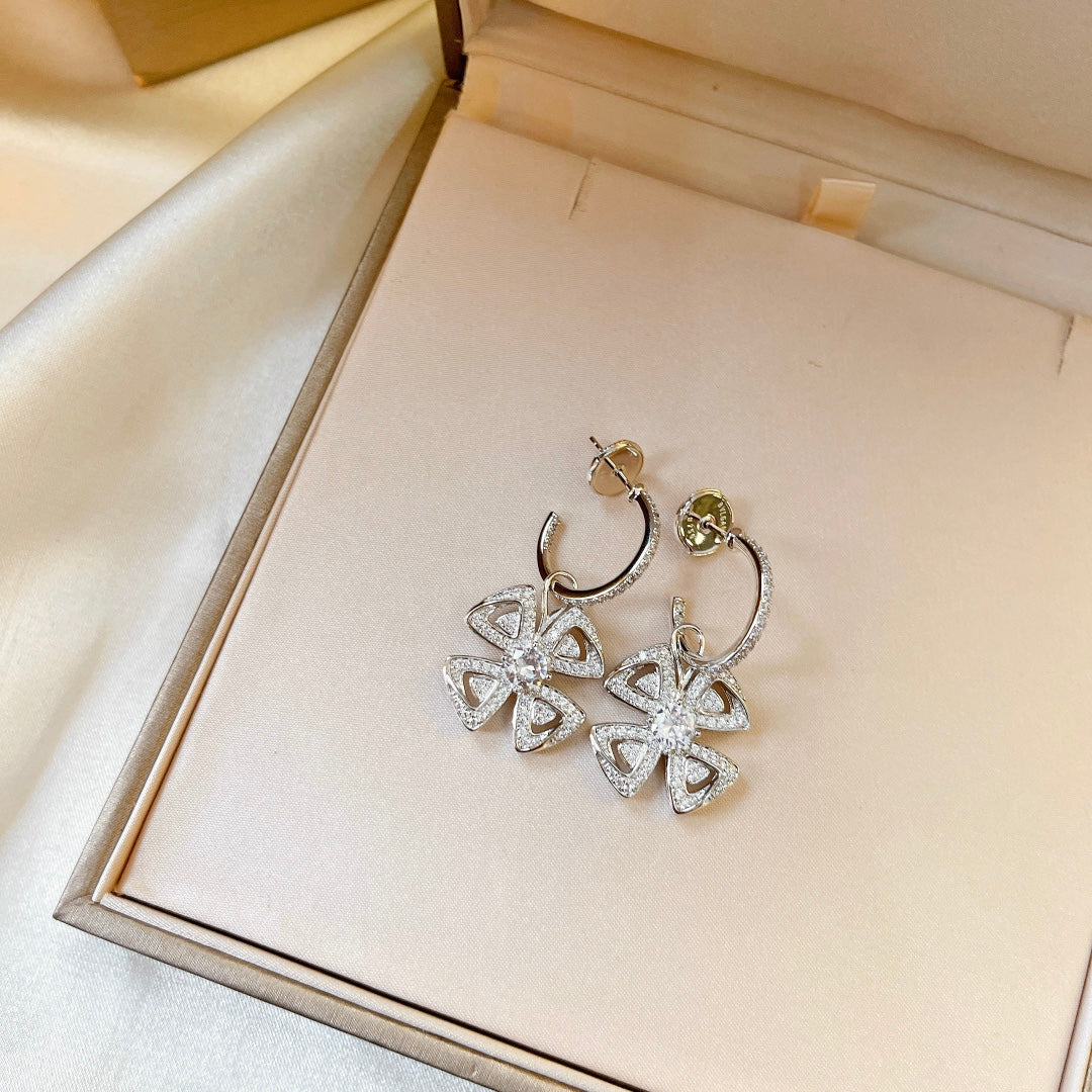 Bvlgari Fiorever Earrings - 18K White Gold