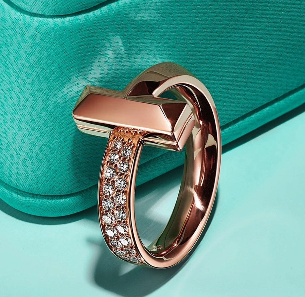 Tiffany T1 Moissanite Ring - 4.5 mm Width - 18K Gold