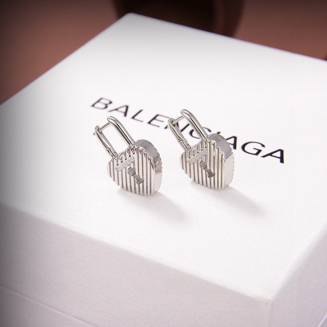 Balenciaga Hear Lock Earrings - 18K Gold