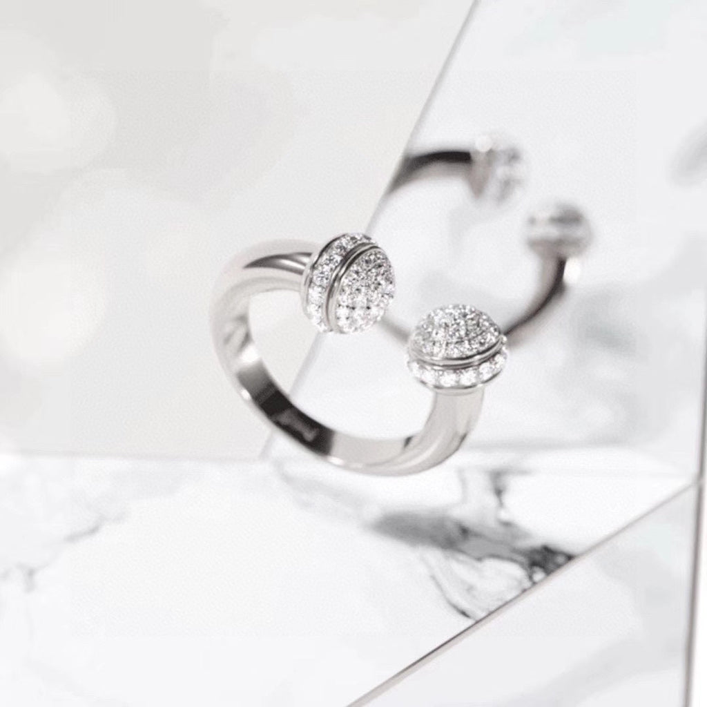 Open Ring - 18K White Gold