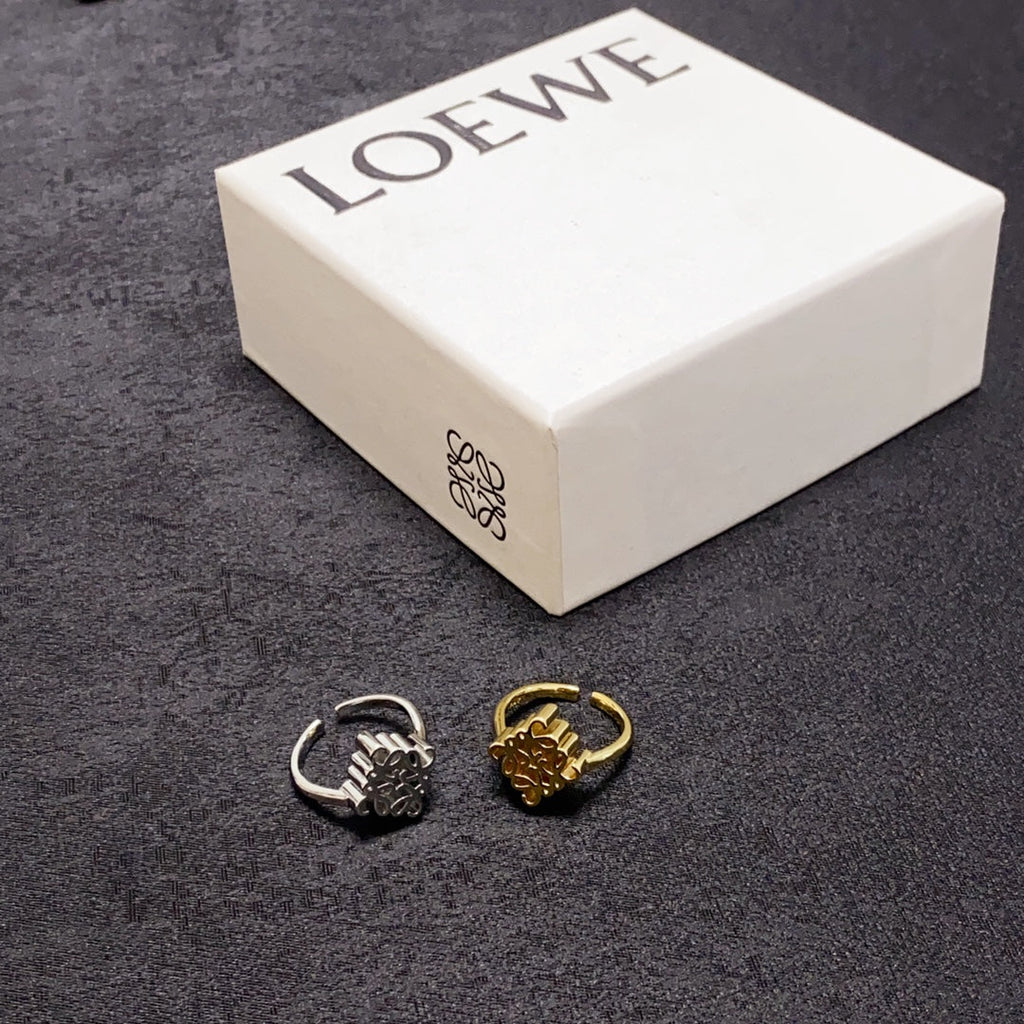 LOEWE Anagram Single Anagram Ring - 18K Gold