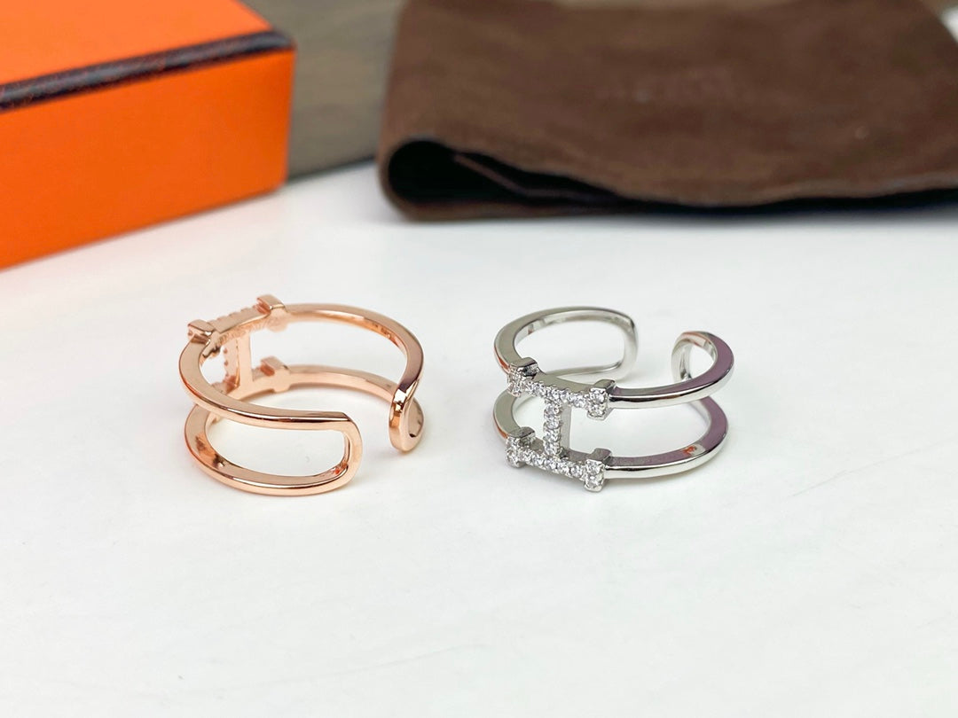 Hermes Ever Chaine D'ancre Ring - 18K Rose Gold