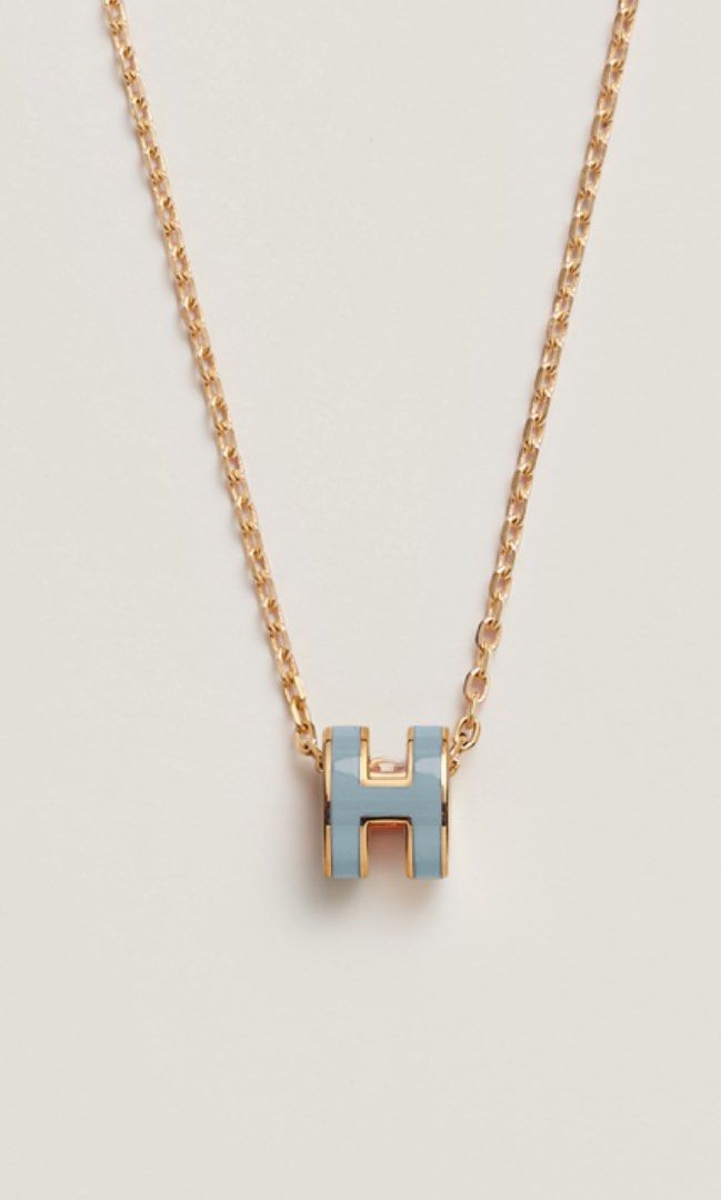 Hermes Mini Pop Blue Necklace