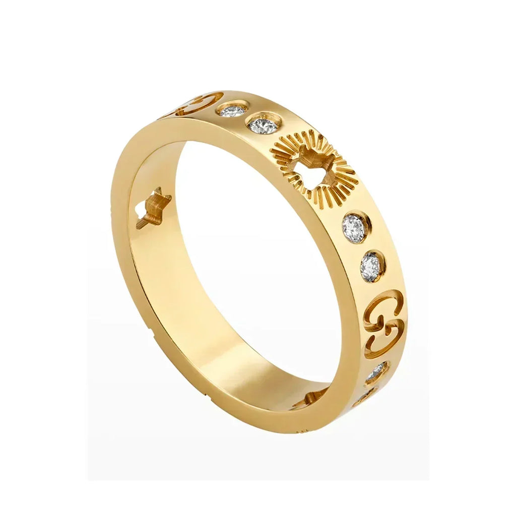 Gucci Double G Icon Diamond Ring - 18K Gold