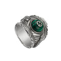 Gucci Double G Garden Snake Interlocking G Ring
