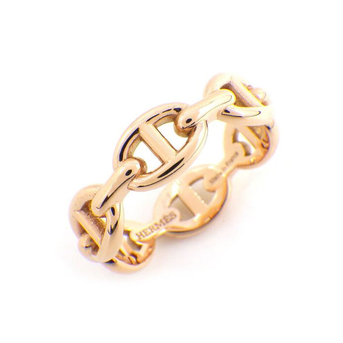 Hermes Chaine D'Ancre Enchainee Ring - 18K Yellow Gold