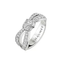 Moissanite Ring - 18K White Gold