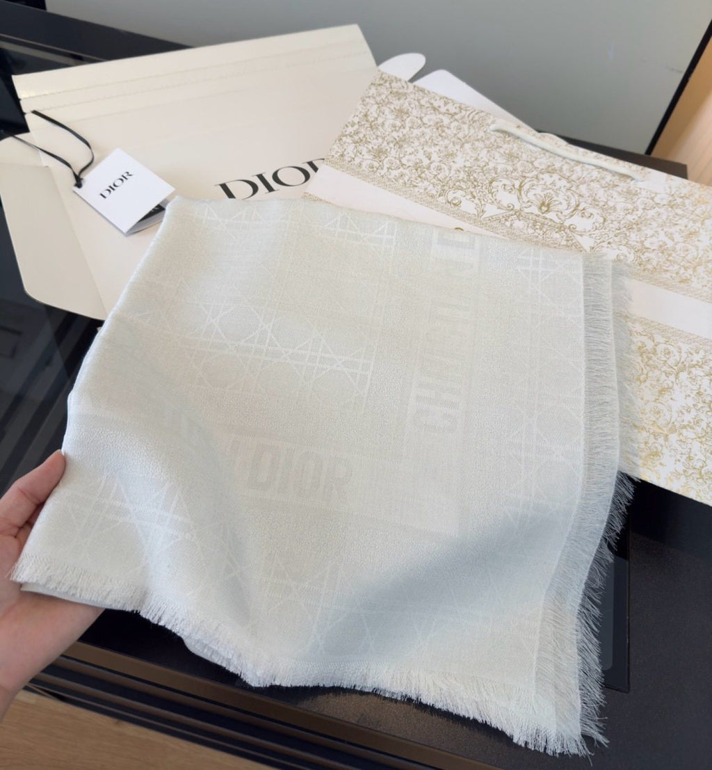 Dior Geometric Fringe Scarf — front