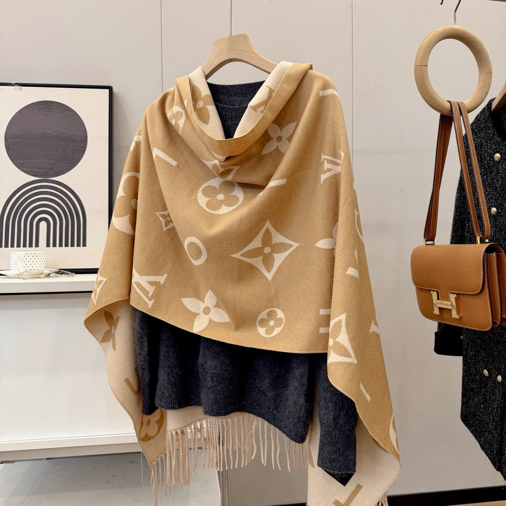 Louis Vuitton Monogram Fringe Scarf — side